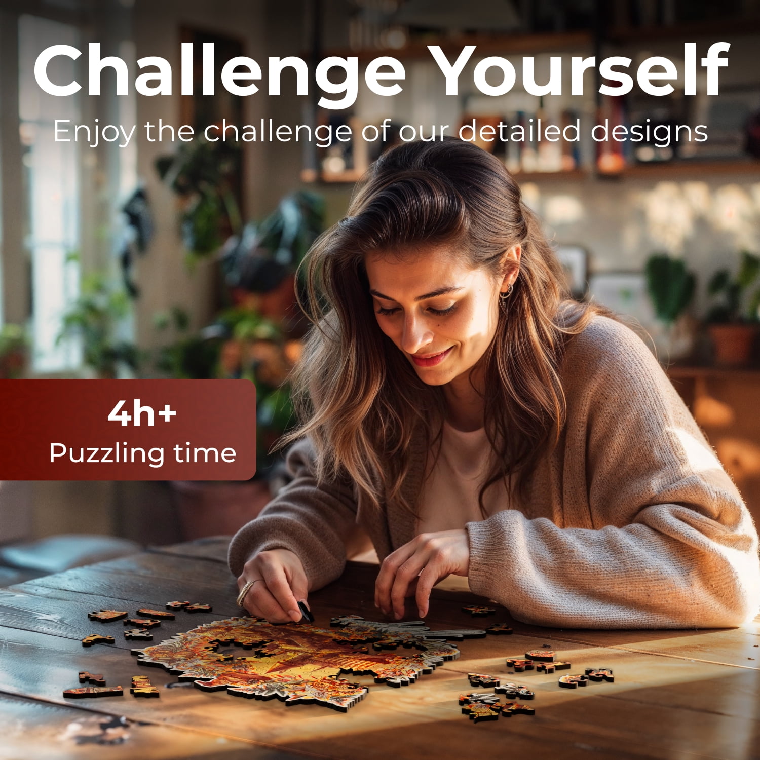 Harry Potter Wooden Puzzles for Adults – A3 Size with 155 Pieces Wood Puzzles – Jigsaw Puzzles with Unique Shapes – 10.8" x 11.9"