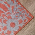 thumbnail image 3 of Cosette Modern Polypropylene Floral Medallion Indoor High Traffic Area Rug - 8' x 10', Ginger, 3 of 4