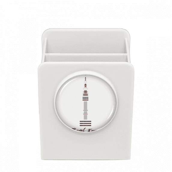 Seoul Tower in Korea Art Deco Fashion Desk Pencil Holder Cup Pen Organizer