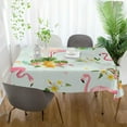 thumbnail image 5 of SKYSONIC Flamingo Rectangle Tablecloth,Dinner Table Cover for Outdoor & Indoor Patio, Picnic, BBQ, Holiday Party 54x72In, 5 of 7