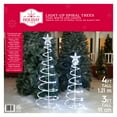 LightUp Cool White LED Spiral Christmas Trees, Set of 2, by Holiday Time