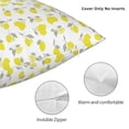 thumbnail image 3 of Fuzoiu Yellow Lemon Leaves Print Square Pillow Cover,Hidden Zipper Design,Luxury Square Pillow Case, Throw Pillow,Couch Cushion-20"x20", 3 of 7