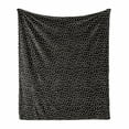 thumbnail image 1 of Rain Soft Flannel Fleece Throw Blanket, Brush Stroke Style Raindrops Pattern on Dark Background Print, Cozy Plush for Indoor and Outdoor Use, 70" x 90", Charcoal Grey Eggshell, by Ambesonne, 1 of 6
