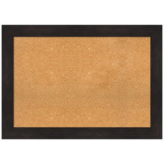 Amanti Art Natural Cork Board Framed Furniture Espresso Bulletin Board 42 in. x 30 in.