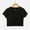 Black, variant on Girl's Summer Crop Top Short Sleeve Color Block T-Shirts with Chest Cushion Y2K Round-Neck Blouses for Kids for 14-19 Years
