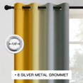 thumbnail image 3 of Yakamok Grommet Yellow and Grey Ombre Room Darkening Curtains for Living Room/ Bedroom,2 panels, 52x72inches, 3 of 7