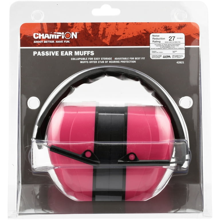 Champion Pink Passive Ear Muffs Carded Pack - Walmart.com