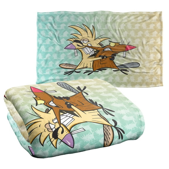 Angry Beavers Blanket, 36"x58" Brothers Silky Touch Super Soft Throw Blanket