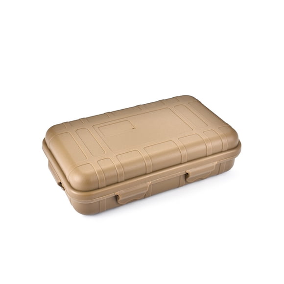 fashionhome Survival Case Portable Shockproof Outdoor Travel Household Emergency Storage Box Camping Climbing Backpacking Container Black Mud Color
