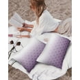 thumbnail image 3 of Pack of 2 Outdoor Pillow Covers, Purple White Ombre Geometric Trellis Morrocan Waterproof Square Throw Pillowcase Cushion Decorative Pillow Covers for Couch Patio Tent, 20x12 in, 3 of 6