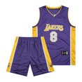 thumbnail image 4 of Lakers Kobe No.8 V-neck embroidered jersey purple yellow basketball suit men's sports suit, 4 of 5