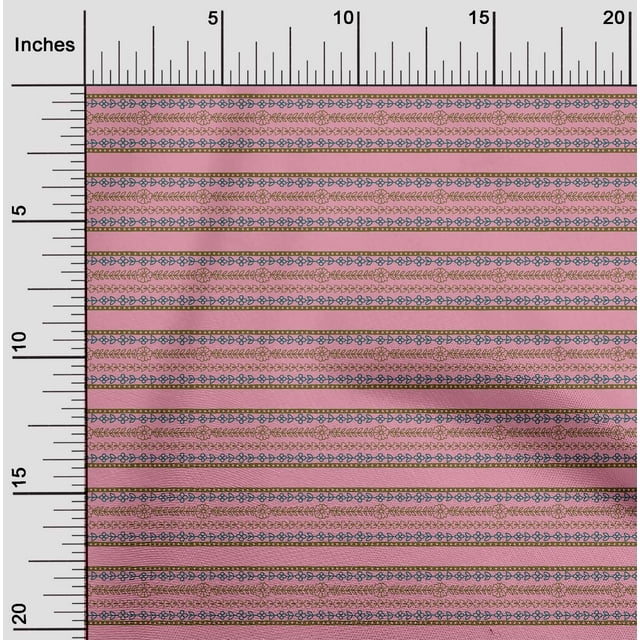 oneOone Polyester Lycra Fabric Dot|Leaves & Floral Block Print Fabric By The Yard 56 Inch Wide