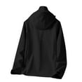 thumbnail image 5 of ZCFZJW Mens Rain Jacket Waterproof with Detachable Hood Trendy Fall Winter Big and Tall Long Sleeve Hiking Coat Lightweight Windbreaker with Pockets Black M, 5 of 5