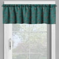 thumbnail image 4 of Ambesonne Teal Valance & Curtain, Red Berry Christmas Rustic, 55"x30", Teal Ruby Vermilion, 4 of 7