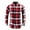 Red, variant on WREESH Men's Work Shirts Button Down Shirts Long Sleeve Plaid with Turn-Down Collar, Button Detail & Comfortable Fit for Casual Style Blue
