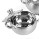 thumbnail image 2 of Set of 3 Stainless Steel Soup Pots with Thick Bottom, Non-Stick, and Anti-Scald Lids, 2 of 4