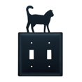 thumbnail image 1 of Couvercle Interrupteur Double Cat - Noir, 1 of 1