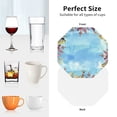 thumbnail image 6 of Lsque Sea and Fish Pattern 4" Drink Coasters Set of 4, PVC Leather Absorbent Coasters, Table Coaster Set Decorative Coffee Cup Coasters Housewarming Gift -Octagon, 6 of 6