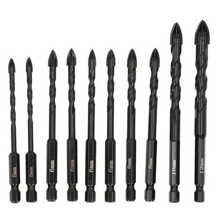 

Drill Bit Non Slip Rustproof Masonry Bits High Efficiency 10PCS With Hex Shank For Ceramics For Thin Iron Plate