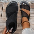 thumbnail image 2 of BRGZLK Womens Walking Sandals Casual Versatile Oversized Solid Color Breathable with Adjustable Hooks Open Toe Sports Breathable Knit Summer Shoes, 2 of 7
