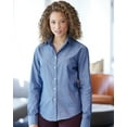 thumbnail image 4 of Van Heusen Womens Chambray Spread Collar Shirt, 3XL, Smokey Blue, 4 of 5