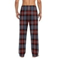thumbnail image 4 of Diufon Christmas Pajama Pants Men Plaid Elastic Waist Wide Leg Pant Plus Size Casual Loose Trousers with Pockets, 4 of 7