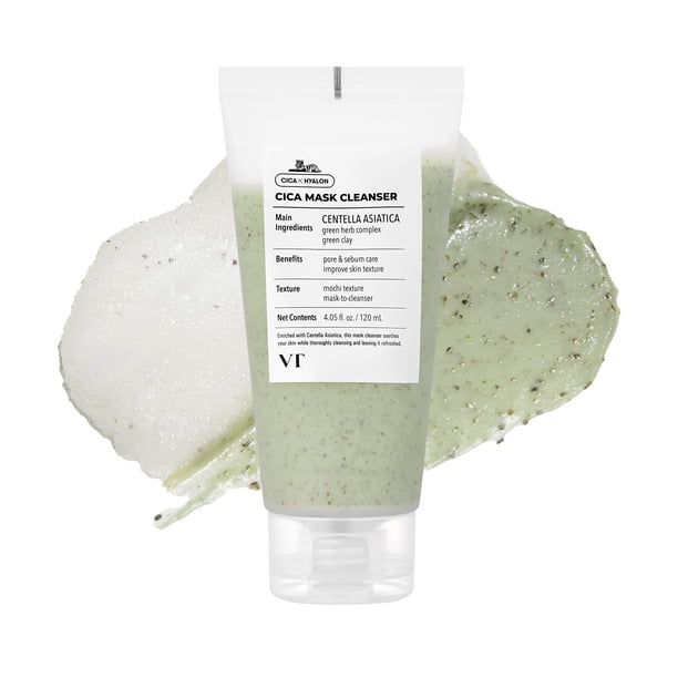Mascarilla limpiadora CICA VT COSMETICS 120 ml con cepillo para piel con acné