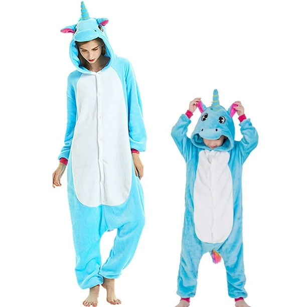 Pijamas de franela de dibujos animados para niños y niñas, conjuntos de pijamas de León, unicornio y cerdo, ropa de dormir de animales, Onesies de invierno, nuevo xuanjing unisex