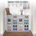 thumbnail image 4 of COWIN 8 Tiers Combination Shoe Rack, Plastic Stackable Shoe Rack Storage Organizer White, 4 of 8