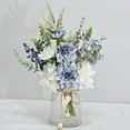 thumbnail image 6 of Vases Artificial Flowers Hydrangea, Artificial Fake Plant Eucalyptus Flower Decoration for Home Office, Farmhouse, Bathroom, Dining Table Center, Coffee Table Decoration, 6 of 12