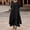 F-329Black, variant on ZHOGXU Women's Dress Long Sleeve V Neck Solid Color Irregular Fashion Comfortable Loose Fit Maxi Dresses For Casual Daily Wear,Black,L