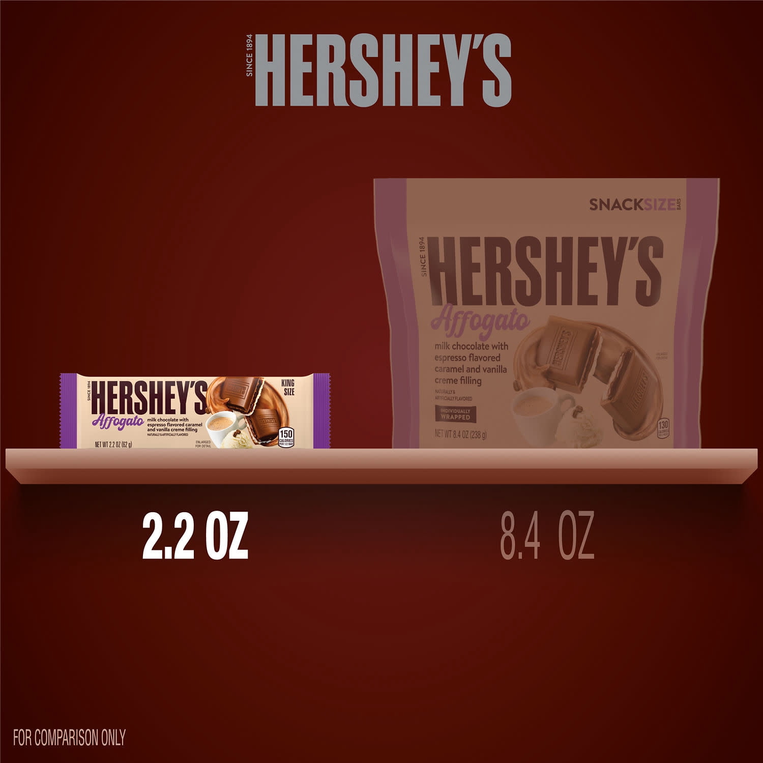 Hershey's Affogato Flavored King Size, Candy Bar, 2.2 Oz
