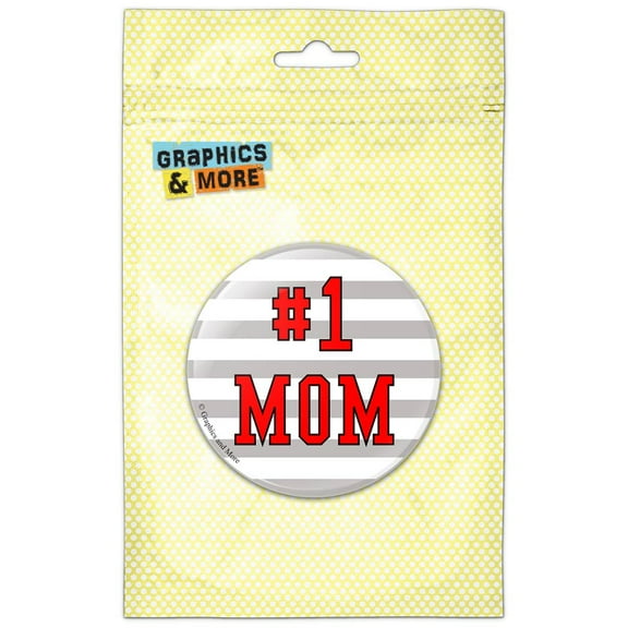 #1 Mom Number One Mother Pinback Button Pin Badge