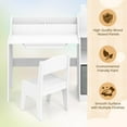 thumbnail image 5 of OLAKIDS Kids Table and Chair Set, Toddler Art Craft Play Wood Activity Desk with Chairs Storage Canvas Bin for Writing Drawing, Children Furniture for Daycare Nursery Boys Girls 3+, 5 of 7