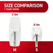 Command Small Wire Toggle Hooks, White, Damage Free Organizing, 22 Hooks and 24 Strips