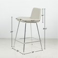 thumbnail image 2 of Capri Modern Leatherette Bar Stool, 25-inch/29-inch Seat Height, 2 of 4