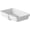 White with WonderGliss, variant on Duravit 0330480017 Rectangular Ceramic Undermount Bathroom Sink with Overflow, White