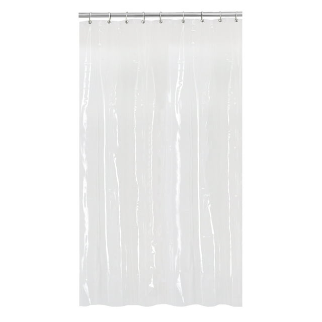 Doublure de rideau de douche robuste et imperméable en PEVA Mainstays, 137 x 198 cm, pour petites douches/cabines de douche, transparente