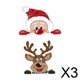 thumbnail image 1 of Juego de 2 Pegatinas Navideñas para Ventanas Soledad Material de PVC Adhesivos Navideños Versátiles, 1 of 10