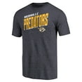 thumbnail image 2 of Men's Navy Nashville Predators Slant Strike Tri-Blend T-Shirt, 2 of 3