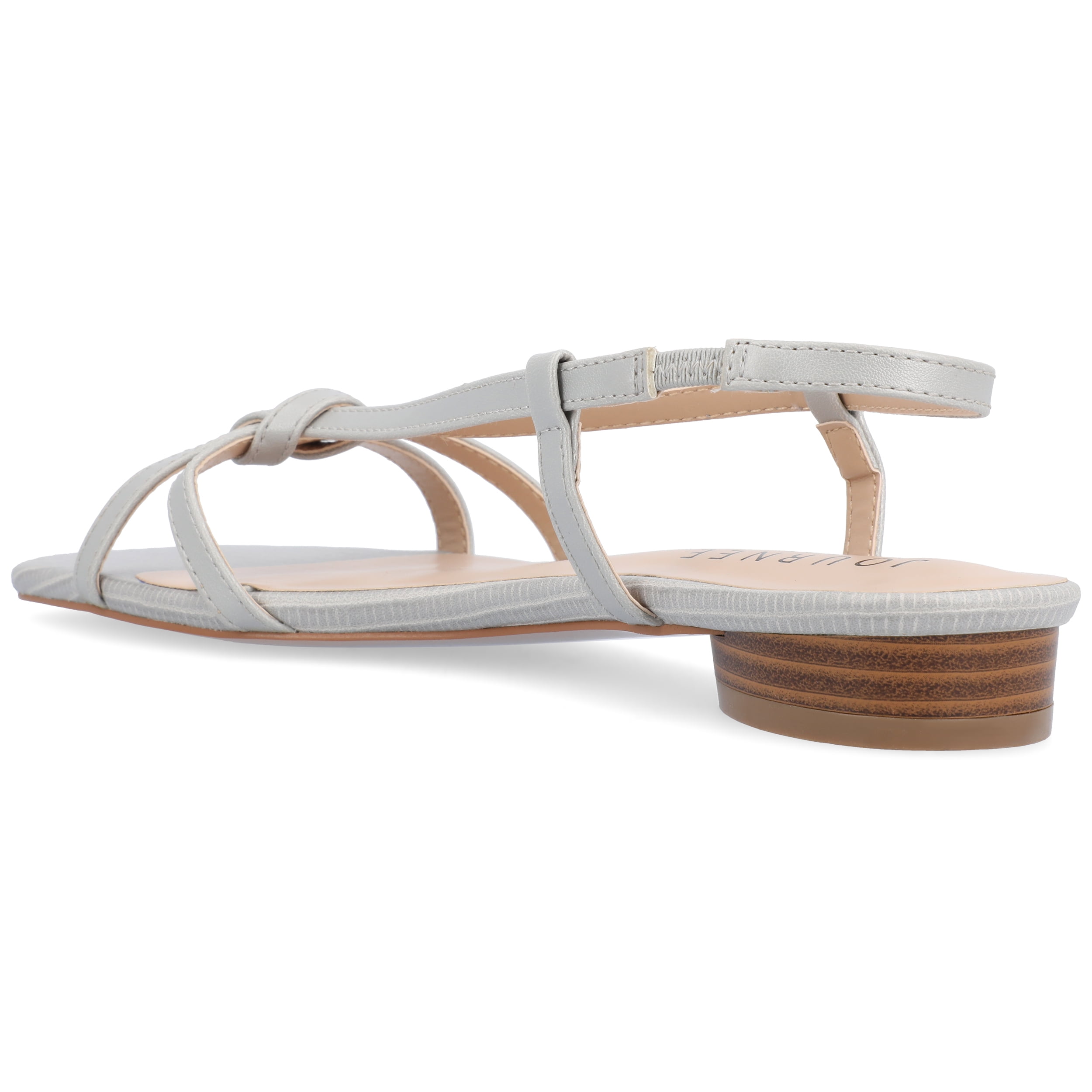 Journee Womens Bridget Sling Back Flat Sandals