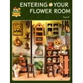 thumbnail image 3 of DIY Miniature Dollhouse Kit, Flower Shop Wooden House with LED Lights, Creative Craft Model Kit with Furniture & Dust Cover, Gifts for Adults/Teens, 3 of 15