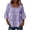 Purple, variant on Women's Casual Pullover Top Square Neckline Set-In Sleeve Elbow-Length Sleeve Lace Solid Color Cotton Linen for Casual