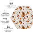 thumbnail image 4 of Pofeuu Squirrel Print Leather Coasters Set of 6, Round Cups Mugs Mat Pad for Home Kitchen Heat Resistant Drink Coasters,Hexagon, 4 of 7