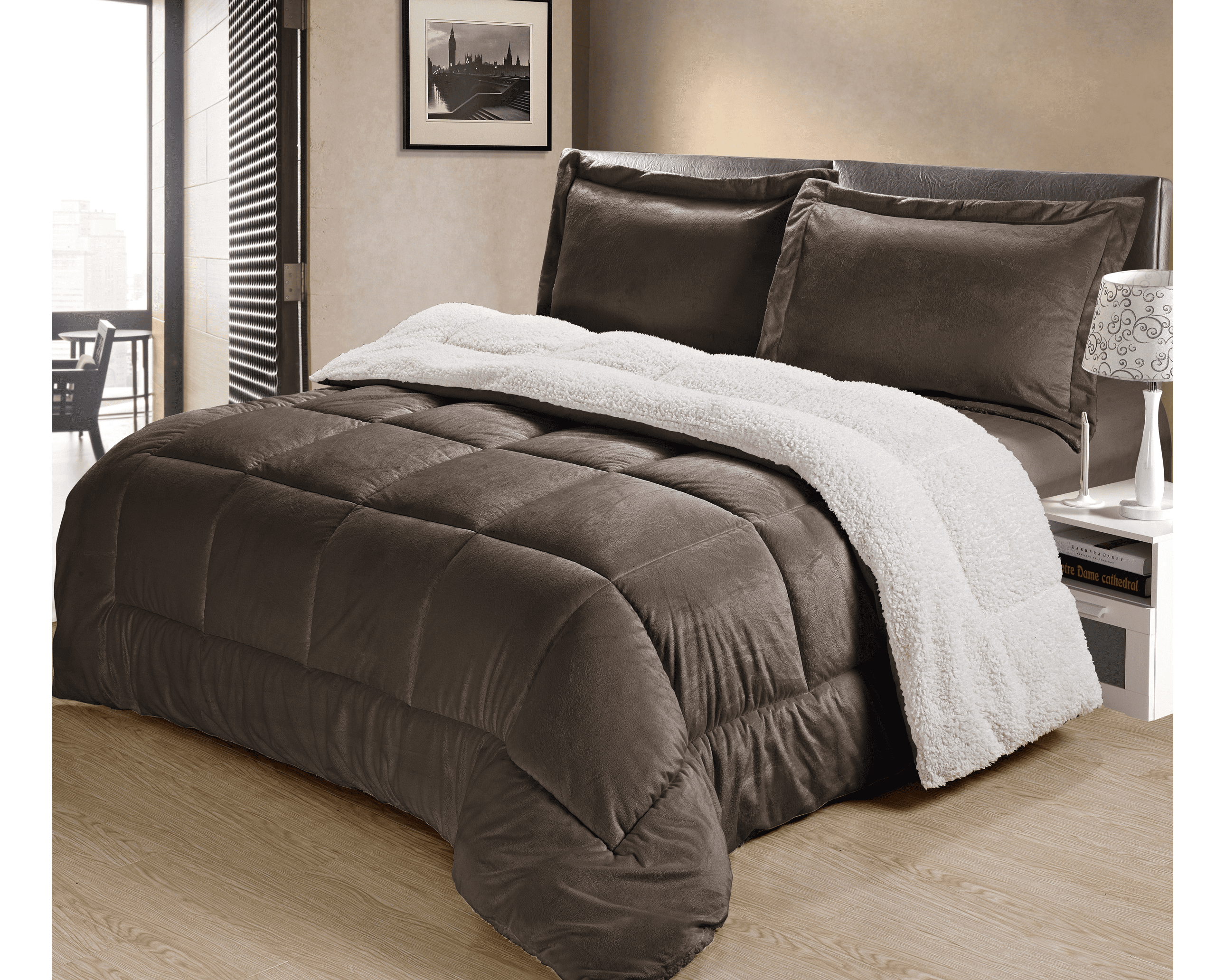 UltraPlush Sherpa Comforter & Shams