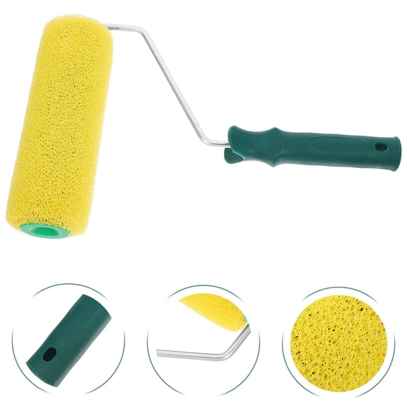 Luxshiny Yellow Textured Paint Roller for Walls - Efficient Multipurpose Roller for Indoor and Outdoor Painting Projects