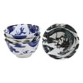 thumbnail image 4 of Ebros Blue & Black Japanese And Chinese Longwei Dragons Ceramic Bowls Pack of 4, 4 of 5
