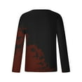 thumbnail image 4 of Plus Size T Shirts for Men Crewneck Big & Tall M-4X Long Sleeve Stretchy Slim Tees Tops Casual Color Block Basic Comfort Pullover T-Shirts Savings, 4 of 5