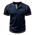 thumbnail image 4 of Camisa Henley De Manga Corta Con Gofres Para Hombre 2024, 4 of 8