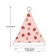 thumbnail image 3 of KLL Christmas Hats for Adults Plush Ladybug With Flower Print Santa Hat Xmas Fluffy Santa Claus Hat for Women Men, 3 of 6